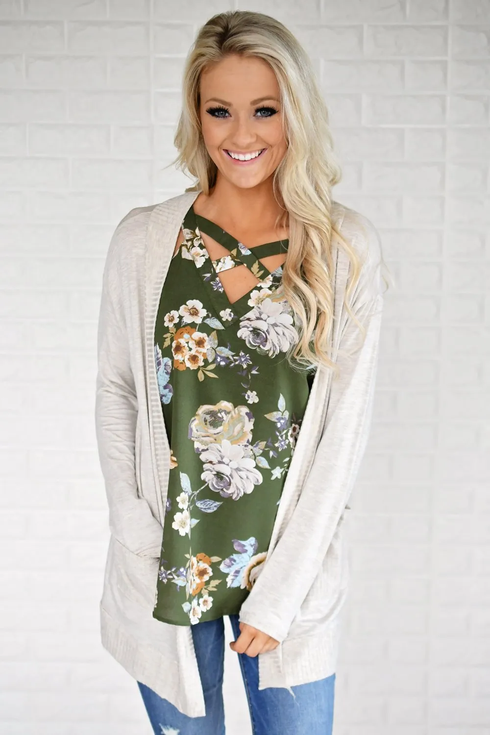 Flirting in Floral Tank Top