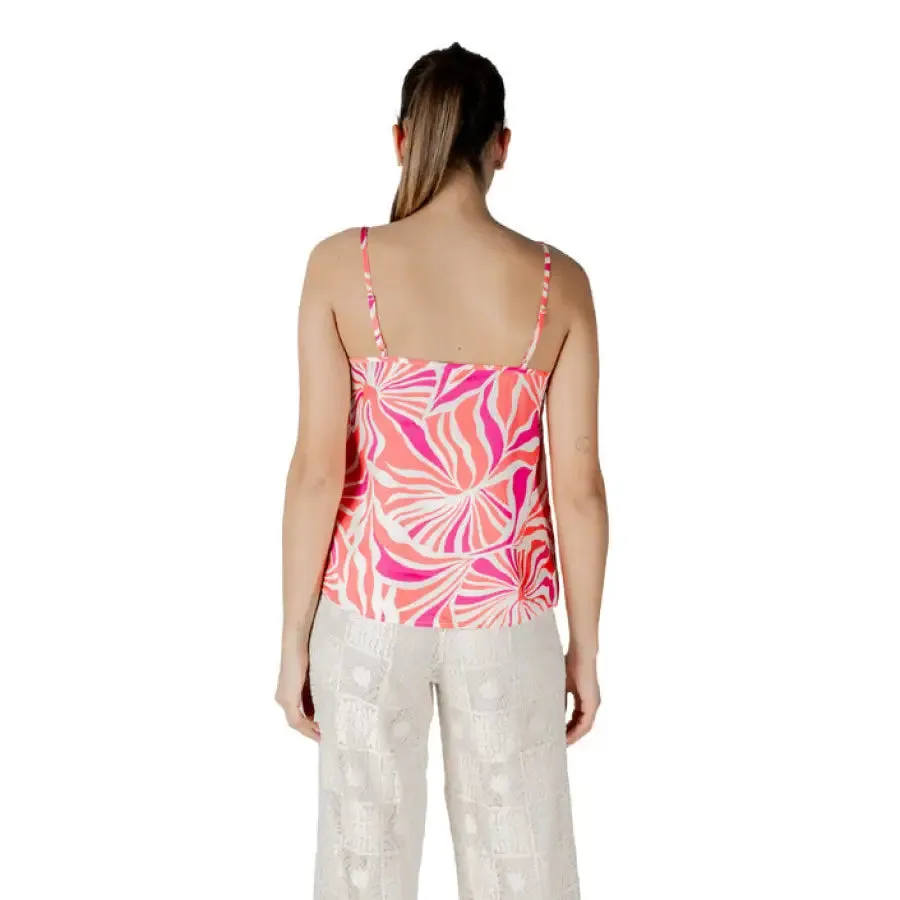Floral Print Camisole and White Pants