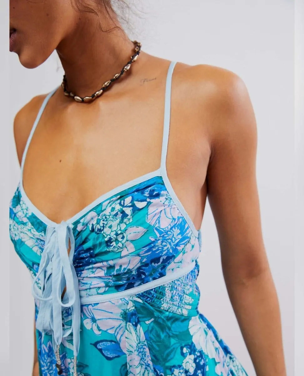 Free People Dream Weaver Maxi Dress Teal