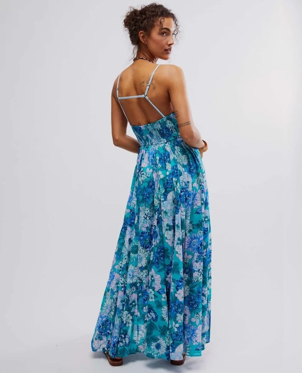 Free People Dream Weaver Maxi Dress Teal