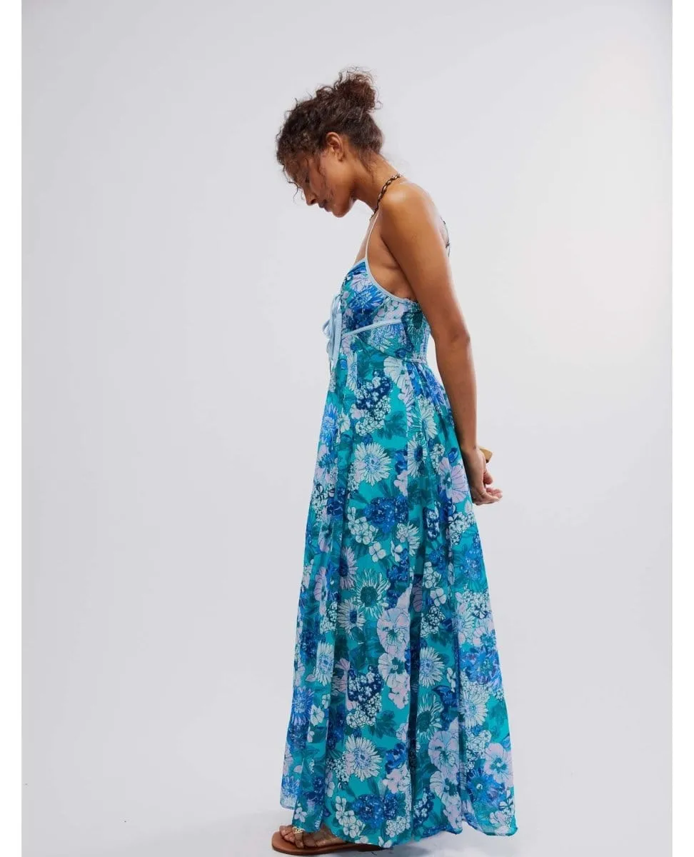 Free People Dream Weaver Maxi Dress Teal