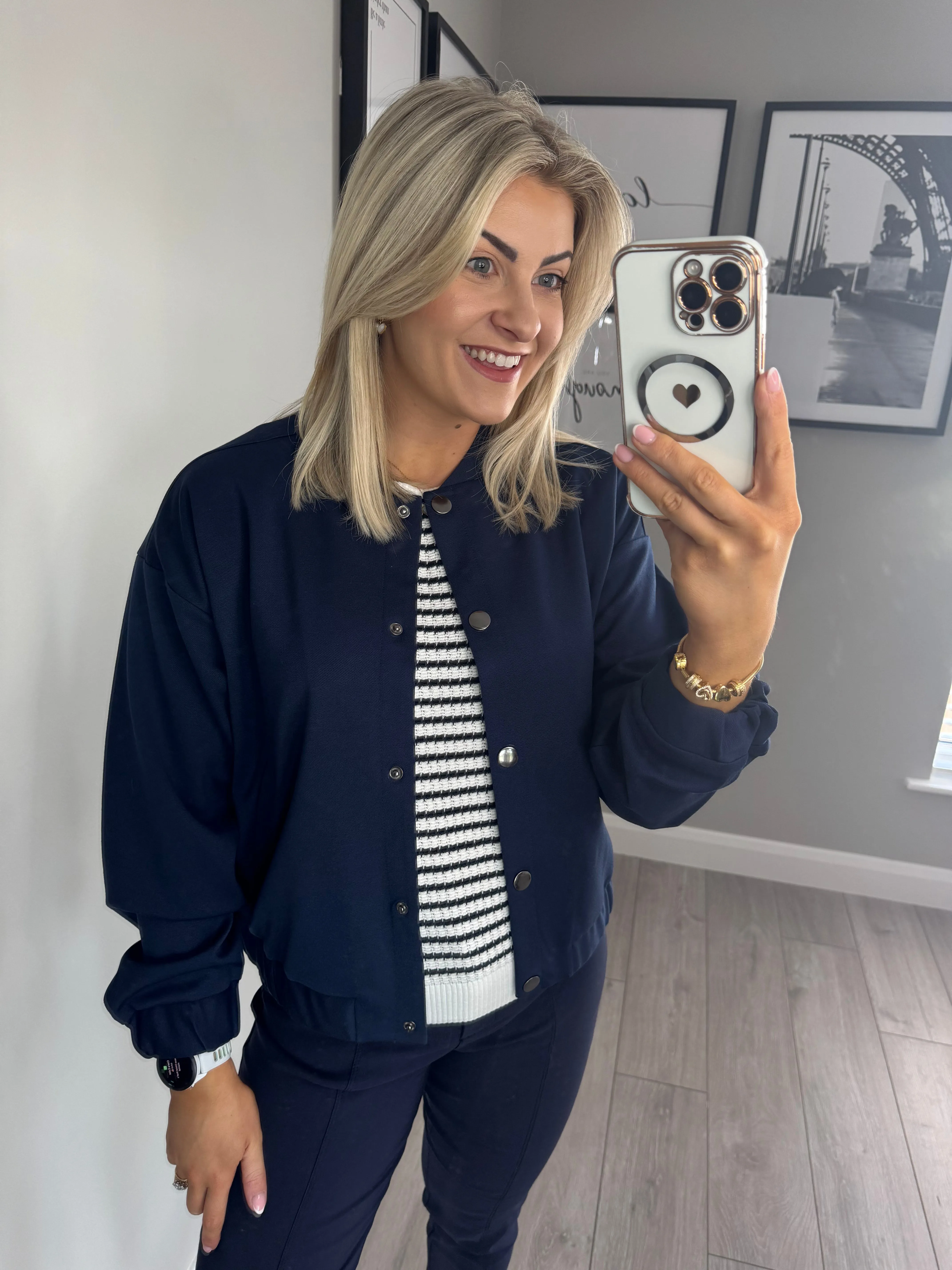 Freequent Navy Bomber Jacket