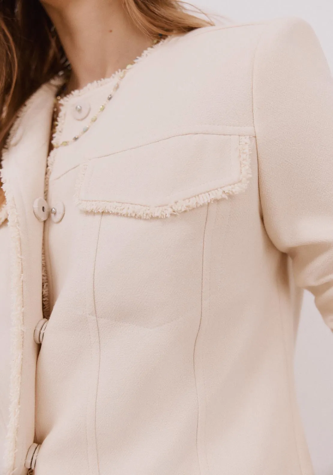 Fringe Jacket - Ivory