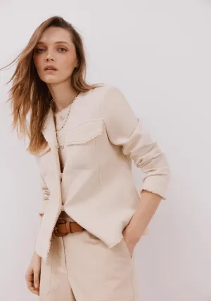 Fringe Jacket - Ivory