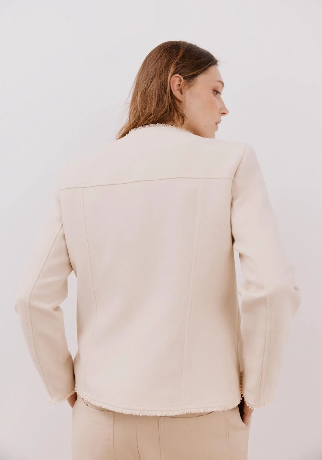 Fringe Jacket - Ivory