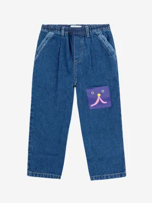 Funny Face denim jogger pants, Blue
