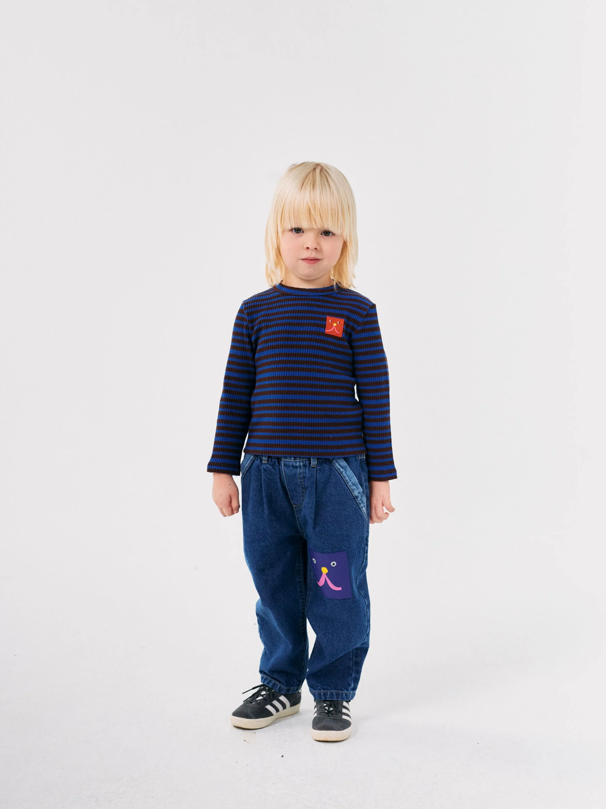 Funny Face denim jogger pants, Blue