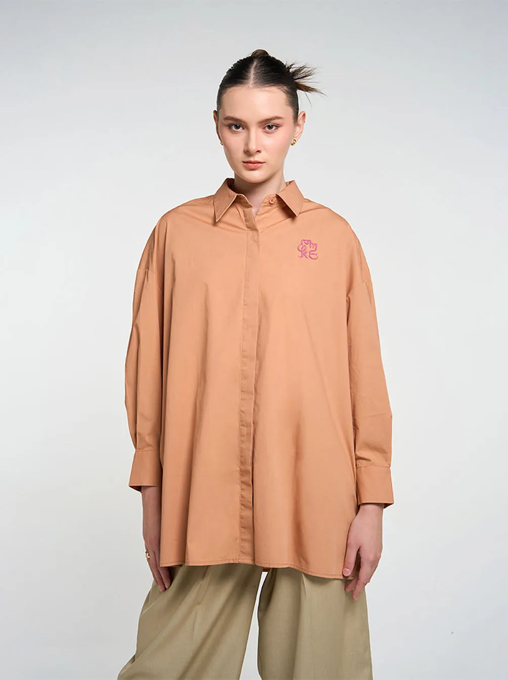 GALE EMBROIDERY TOP BUTTERSCOTCH
