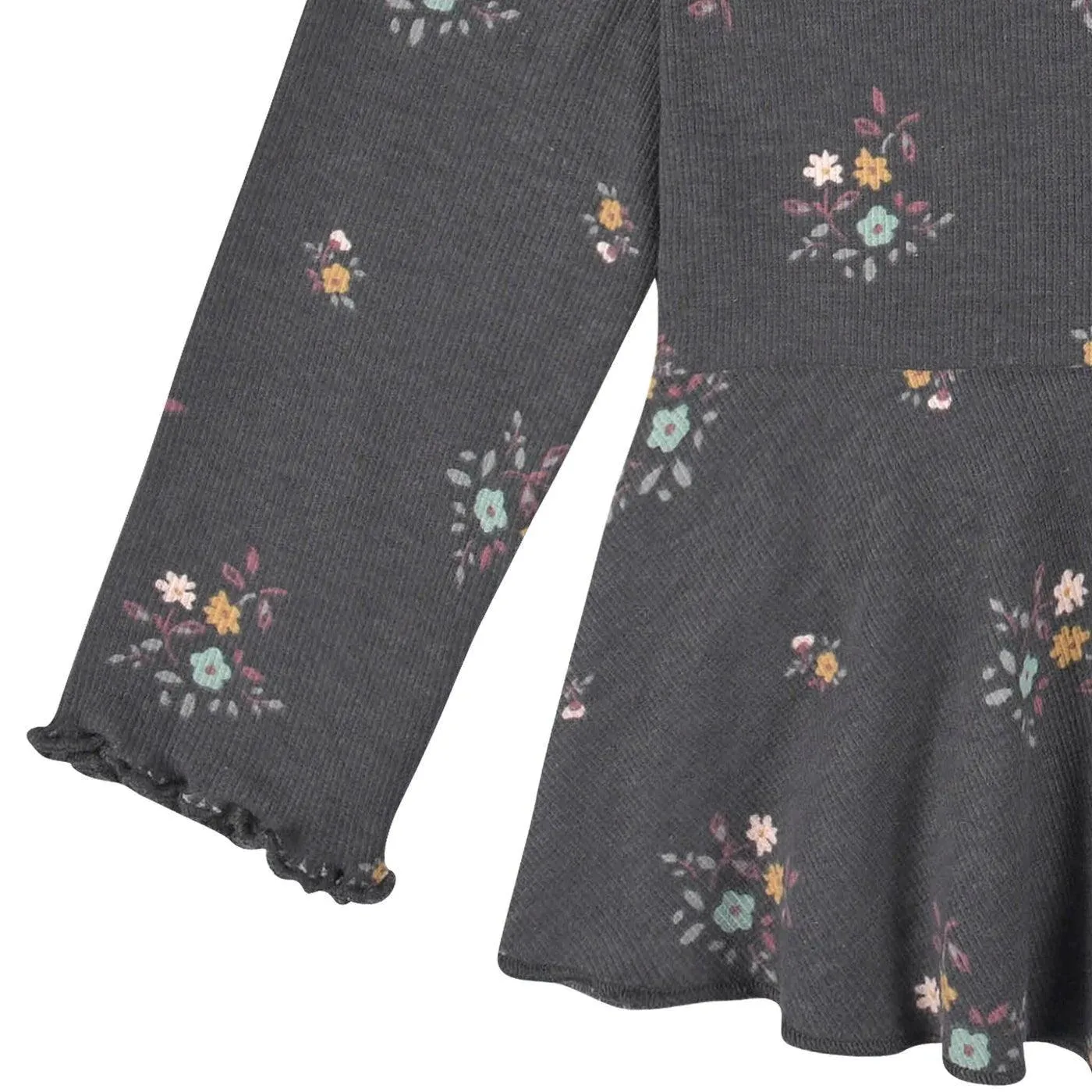 Gerber 2-Pack Toddler Girls Yellow Floral Peplum Tops (2-5t)