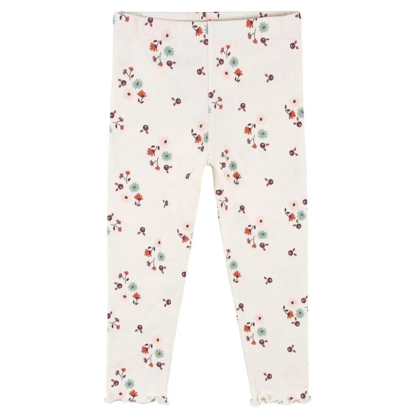 Gerber 3-Pack Baby Girls Green Floral Leggings (12-24m)