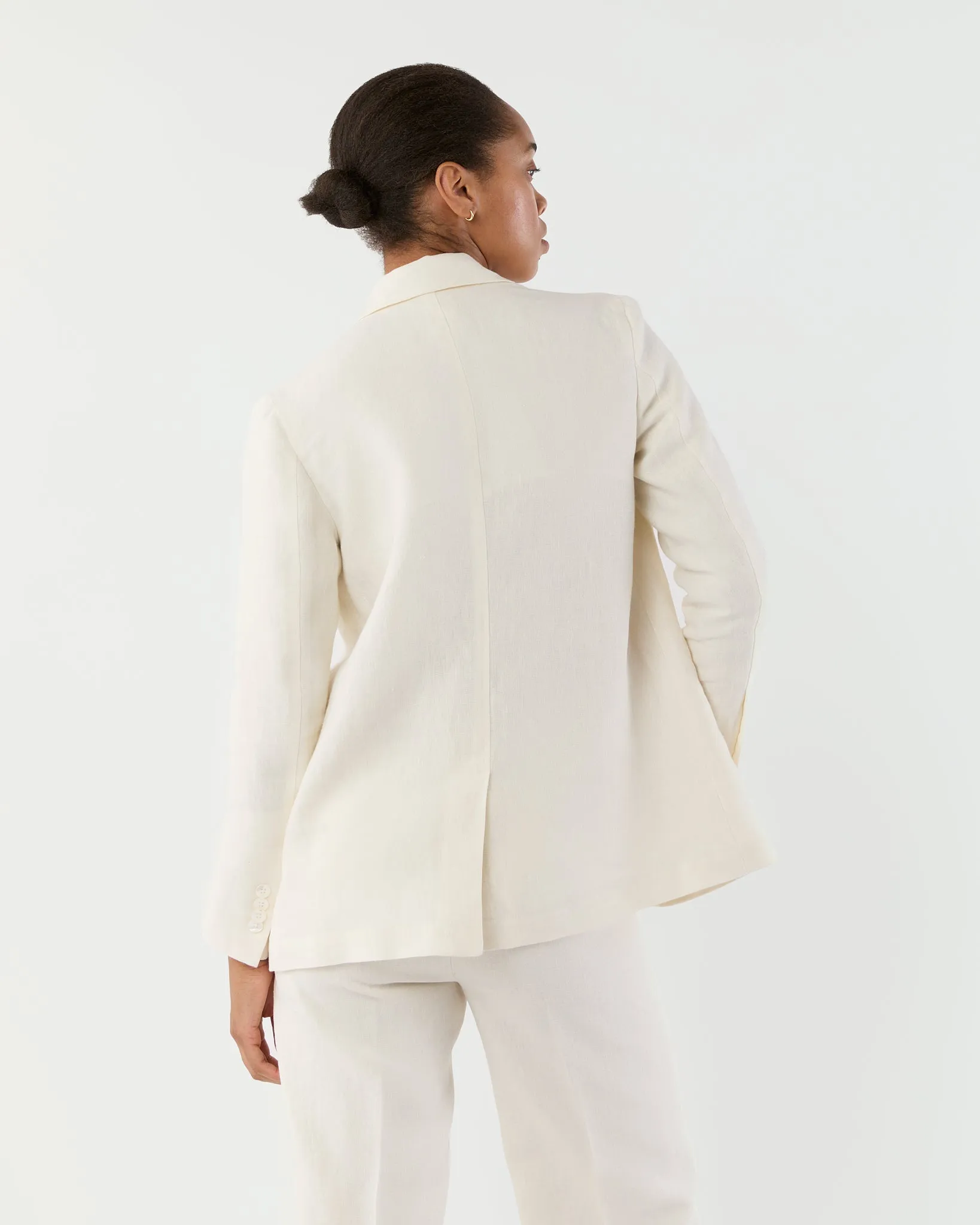 Ghost Blazer in White Linen