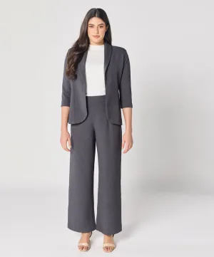 Grey Flared Formal Trouser