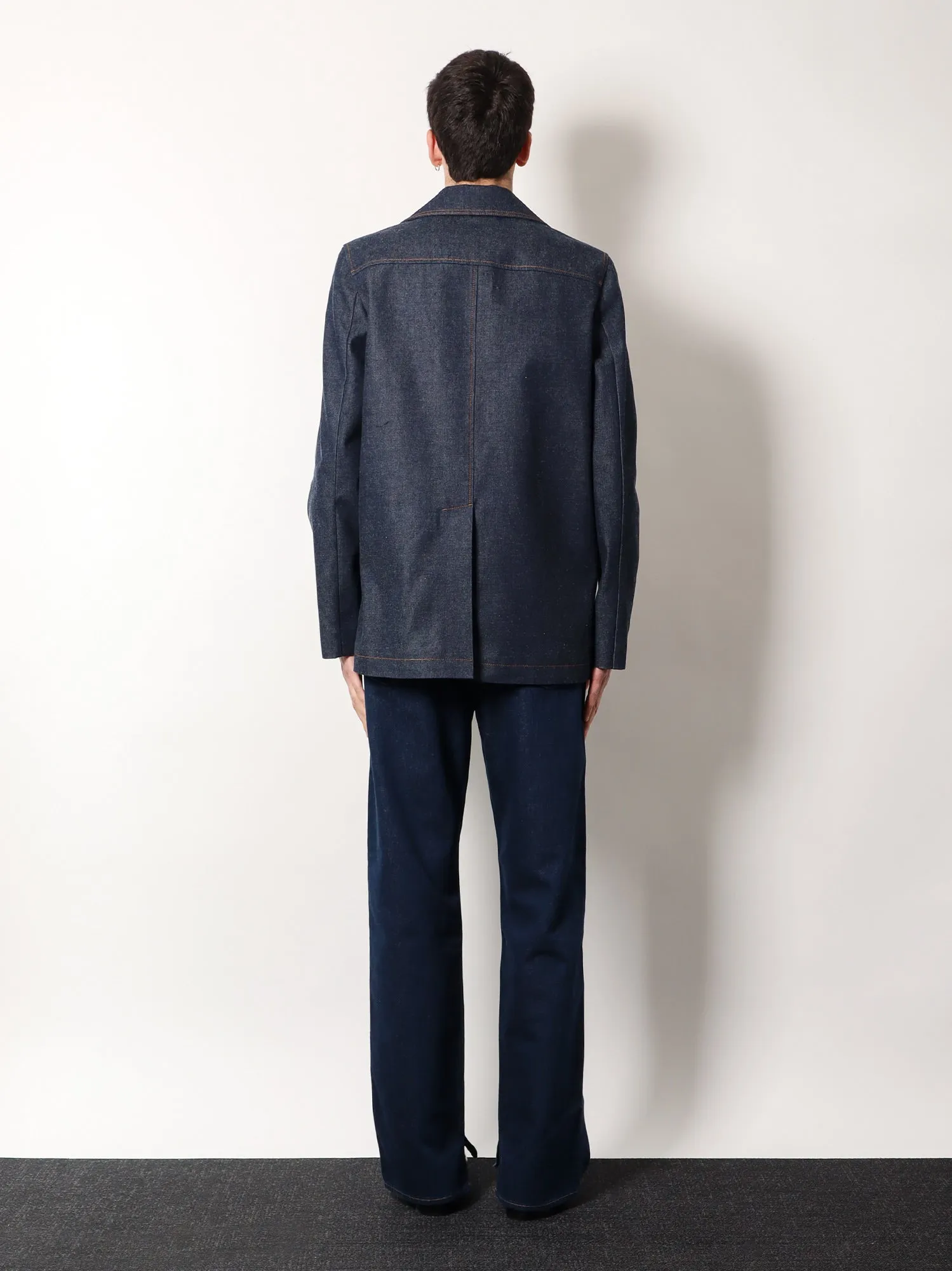 Gucci Denim Peacoat With Contrasting Stitching