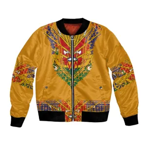 Haiti Flag Bomber Jacket Traditional Dashiki Yellow Color LT03