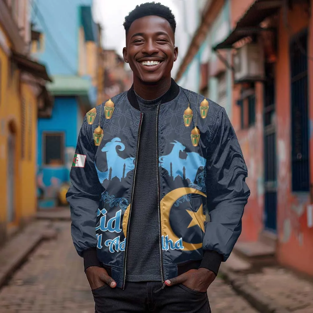 Happy Eid Al-Adha Bomber Jacket Algeria Mubarak LT15