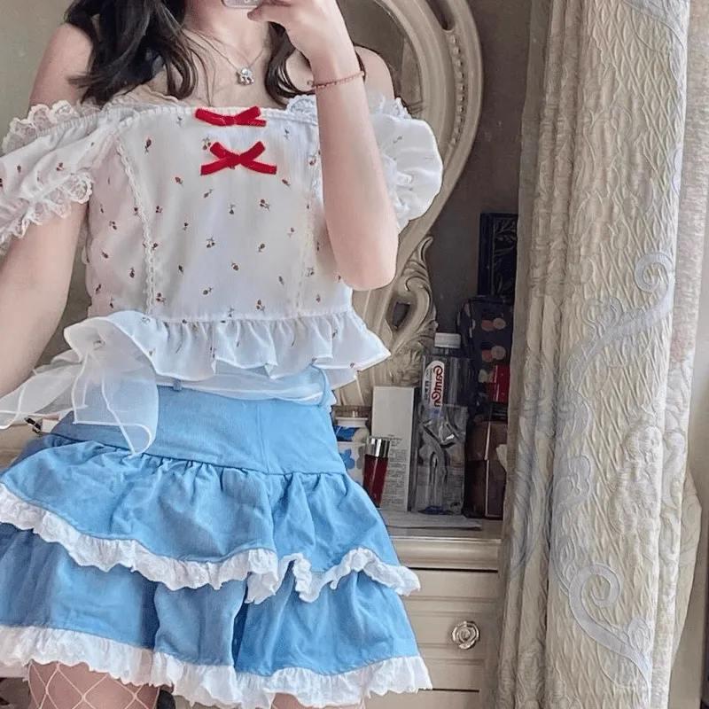 Harajuku Ruffles High Waist Skirt