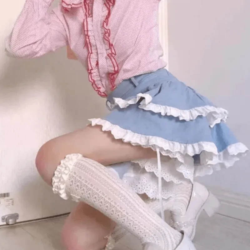Harajuku Ruffles High Waist Skirt