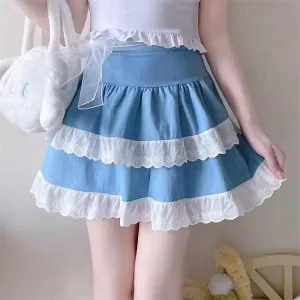 Harajuku Ruffles High Waist Skirt