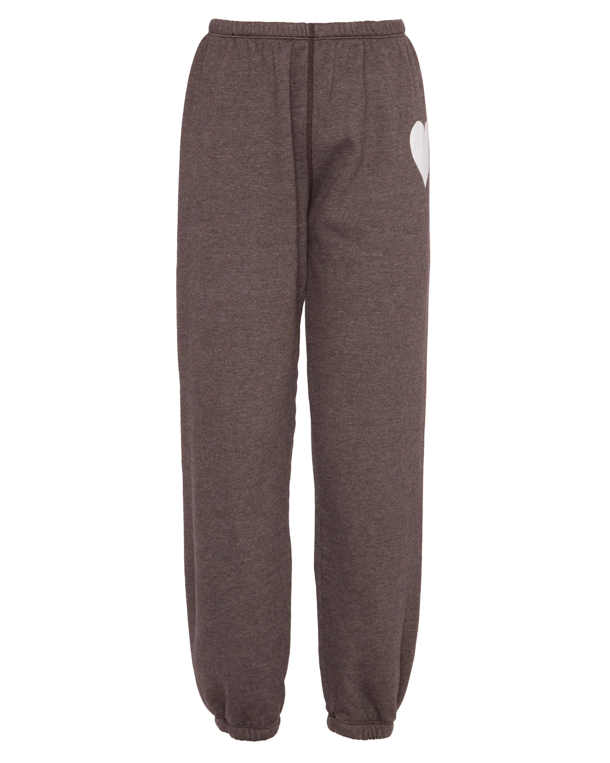 Heart Sweatpant in Heathered Brown
