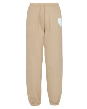 Heart Sweatpant in Latte