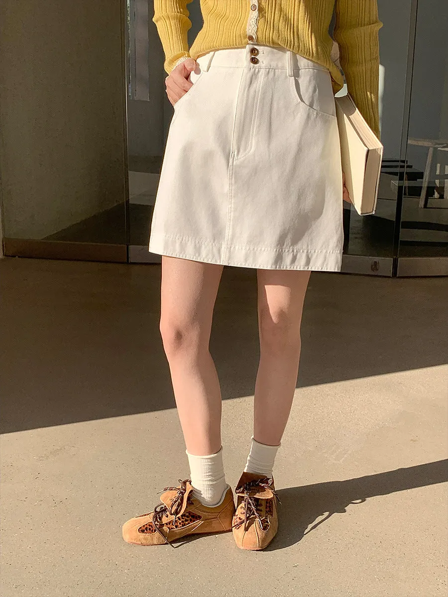 High waist A-line