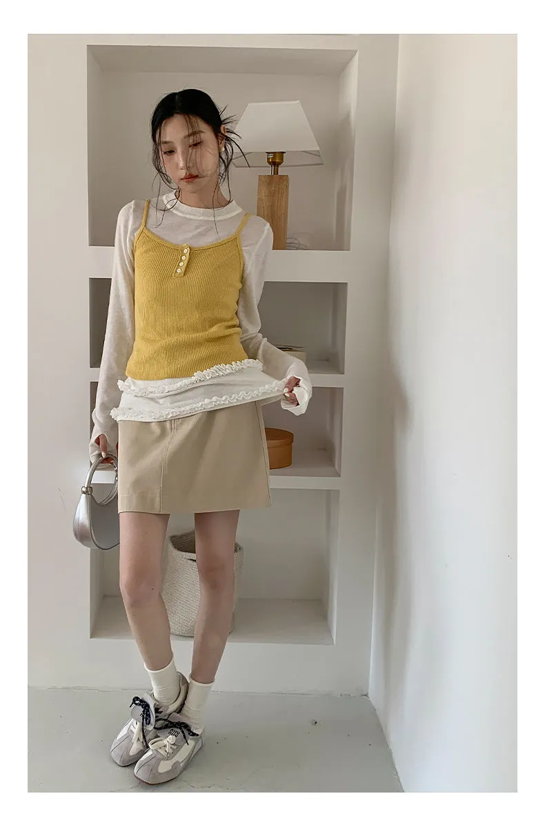 High waist A-line