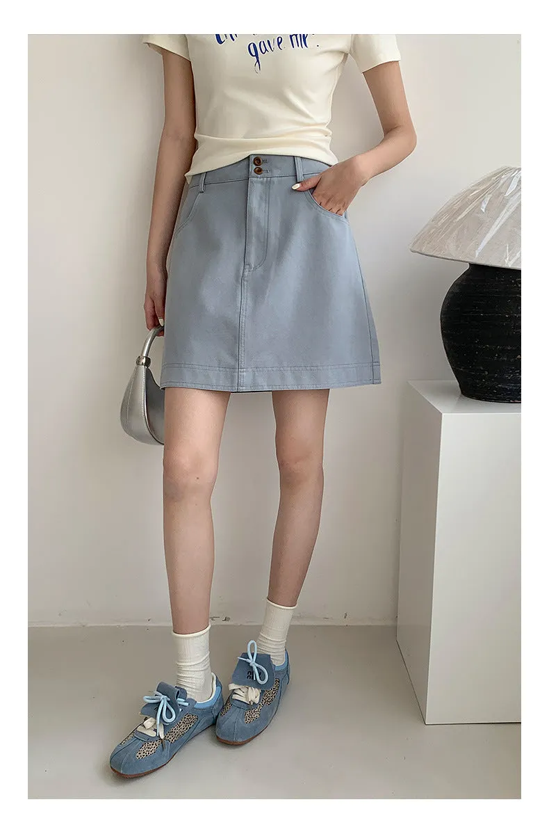 High waist A-line