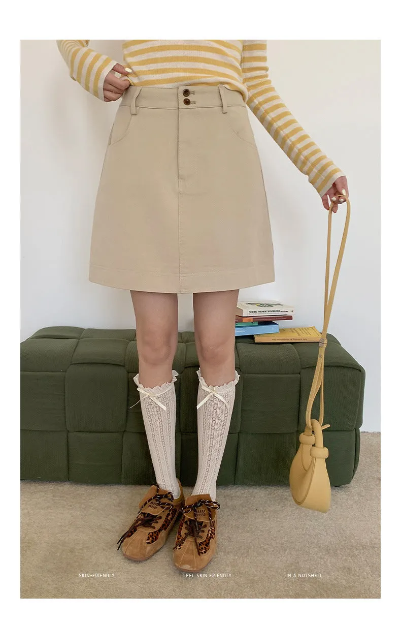 High waist A-line