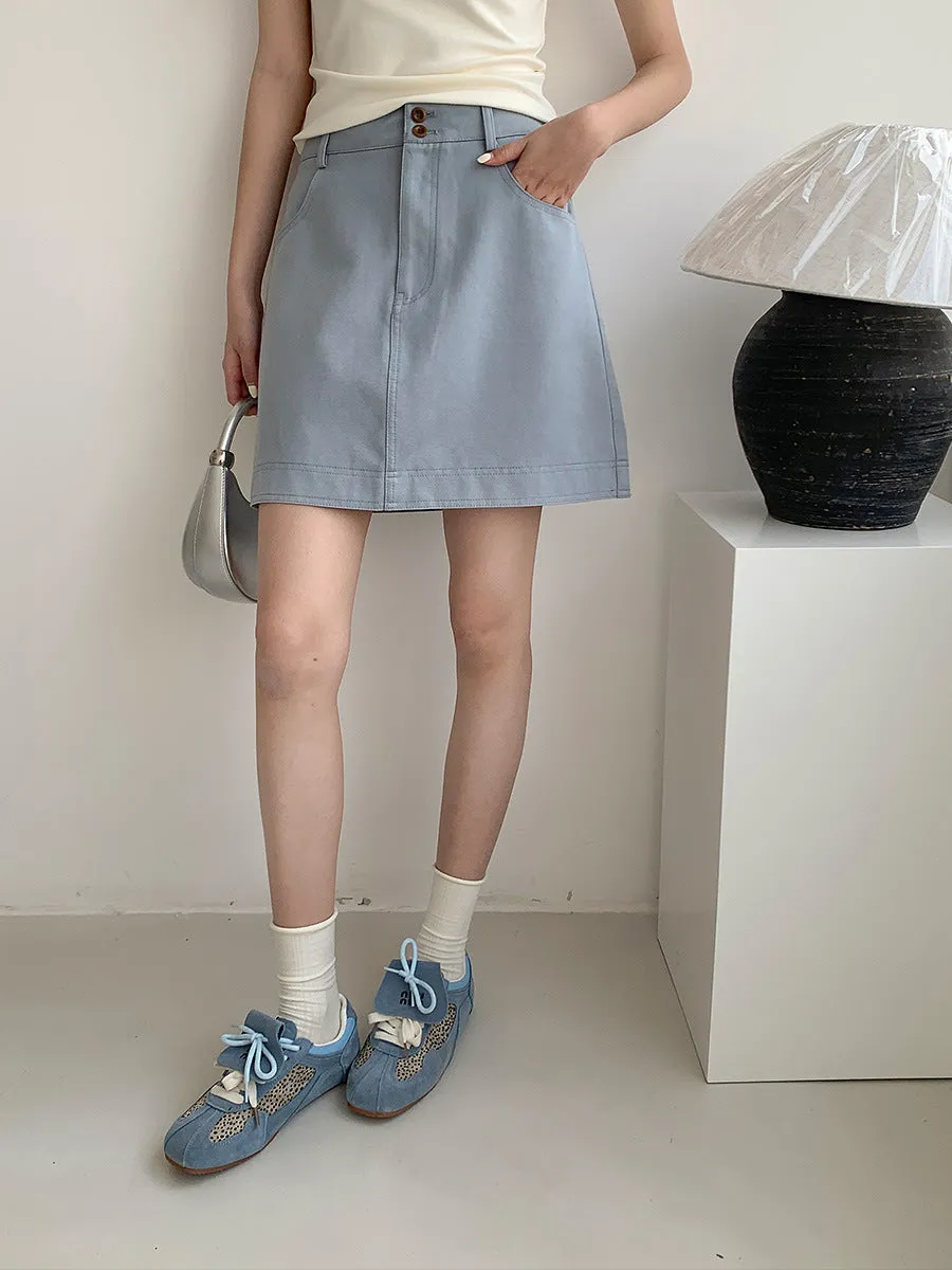 High waist A-line