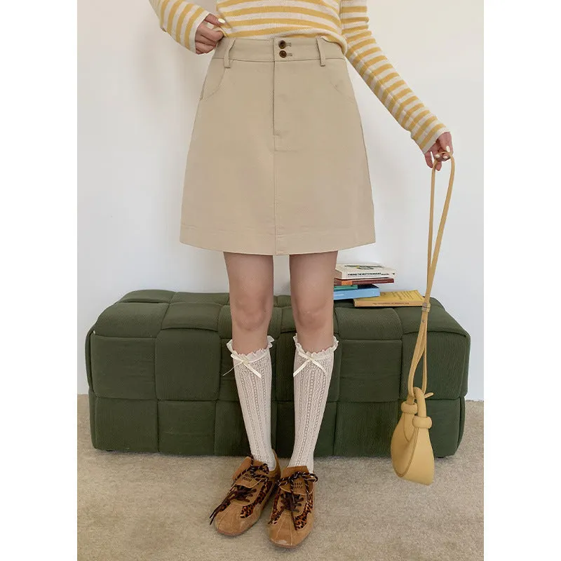 High waist A-line