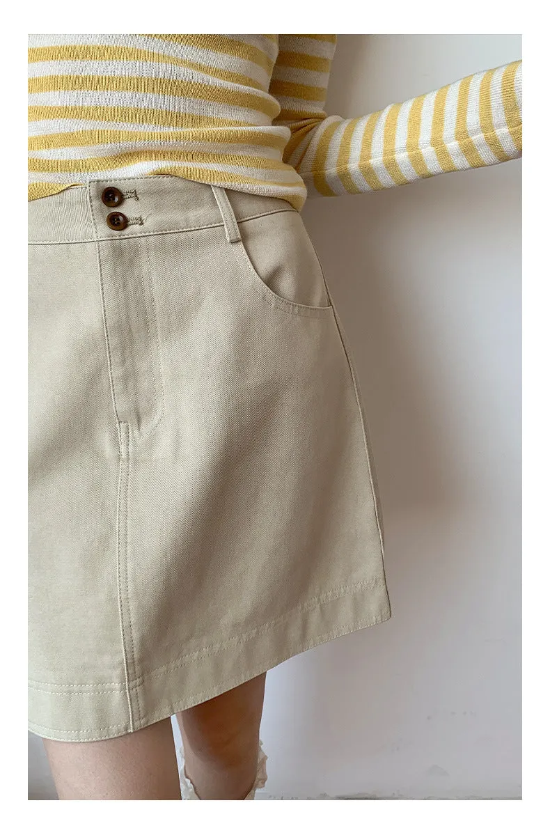 High waist A-line