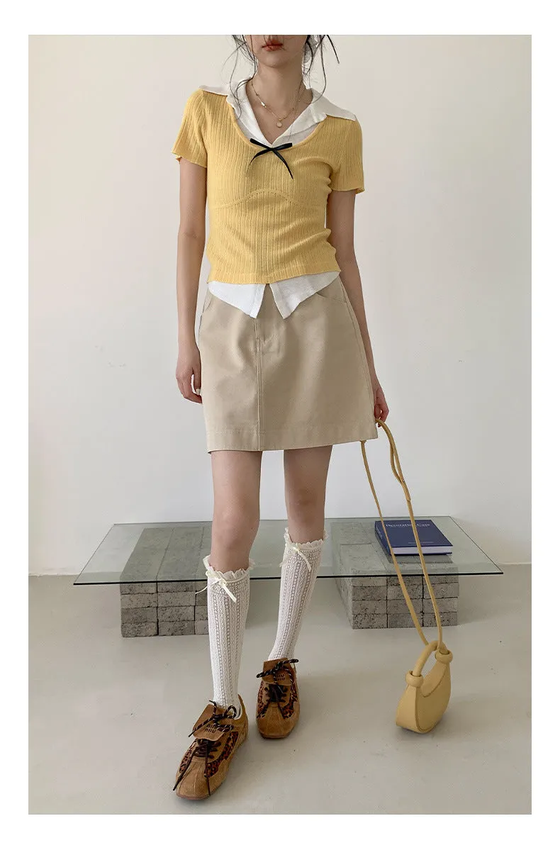High waist A-line