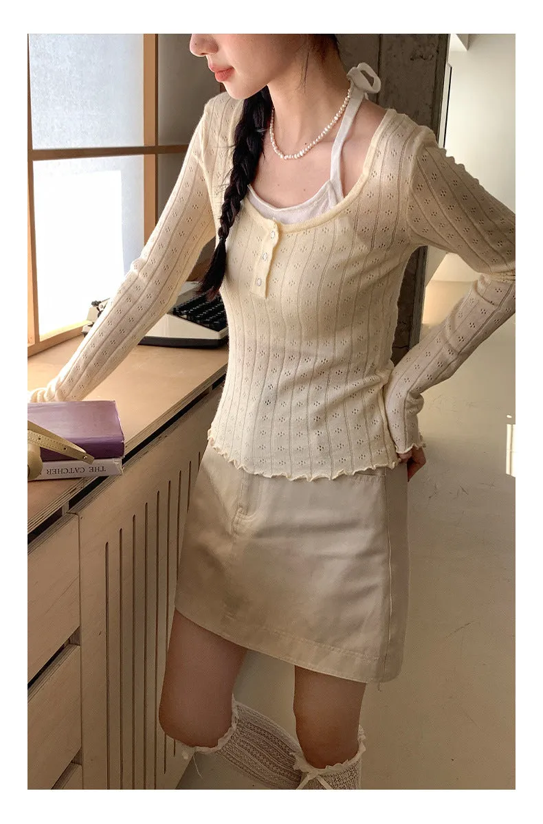 High waist A-line