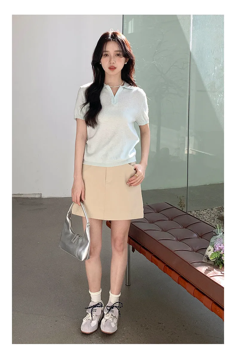 High waist A-line