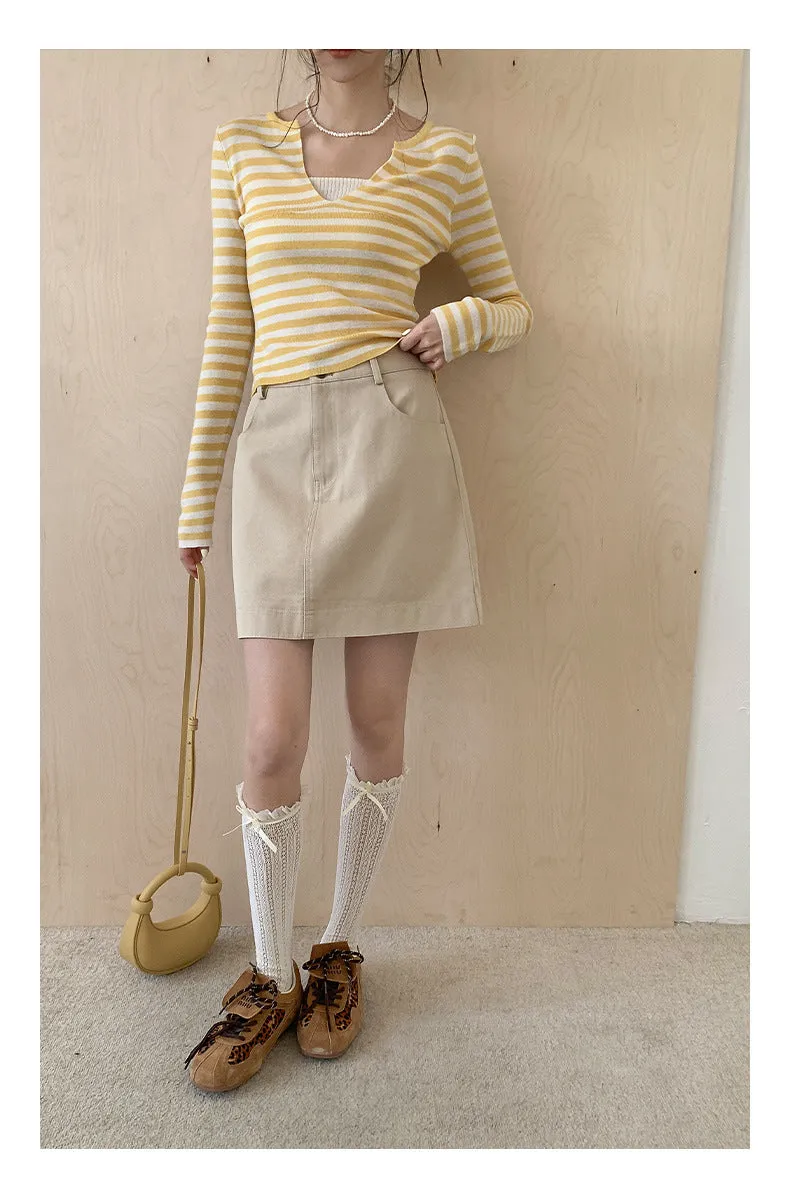 High waist A-line