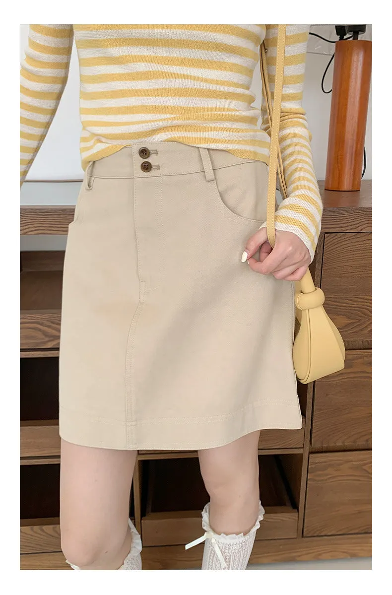 High waist A-line