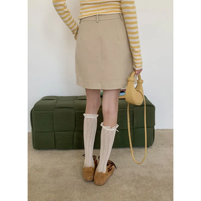 High waist A-line