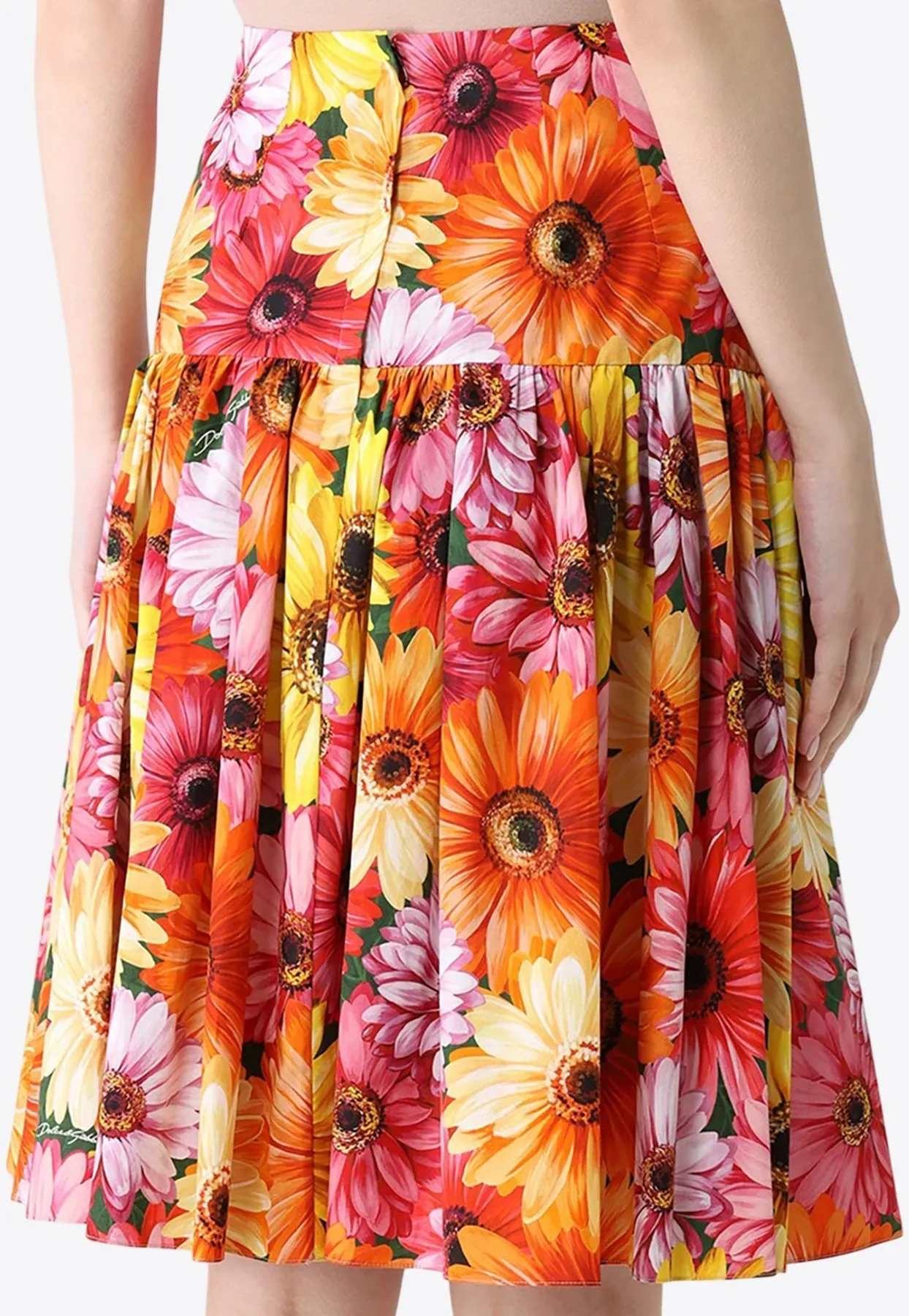 High-Waist Floral Mini Skirt