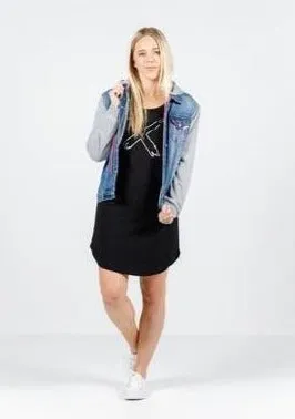 Hooded Denim Jacket - Blue