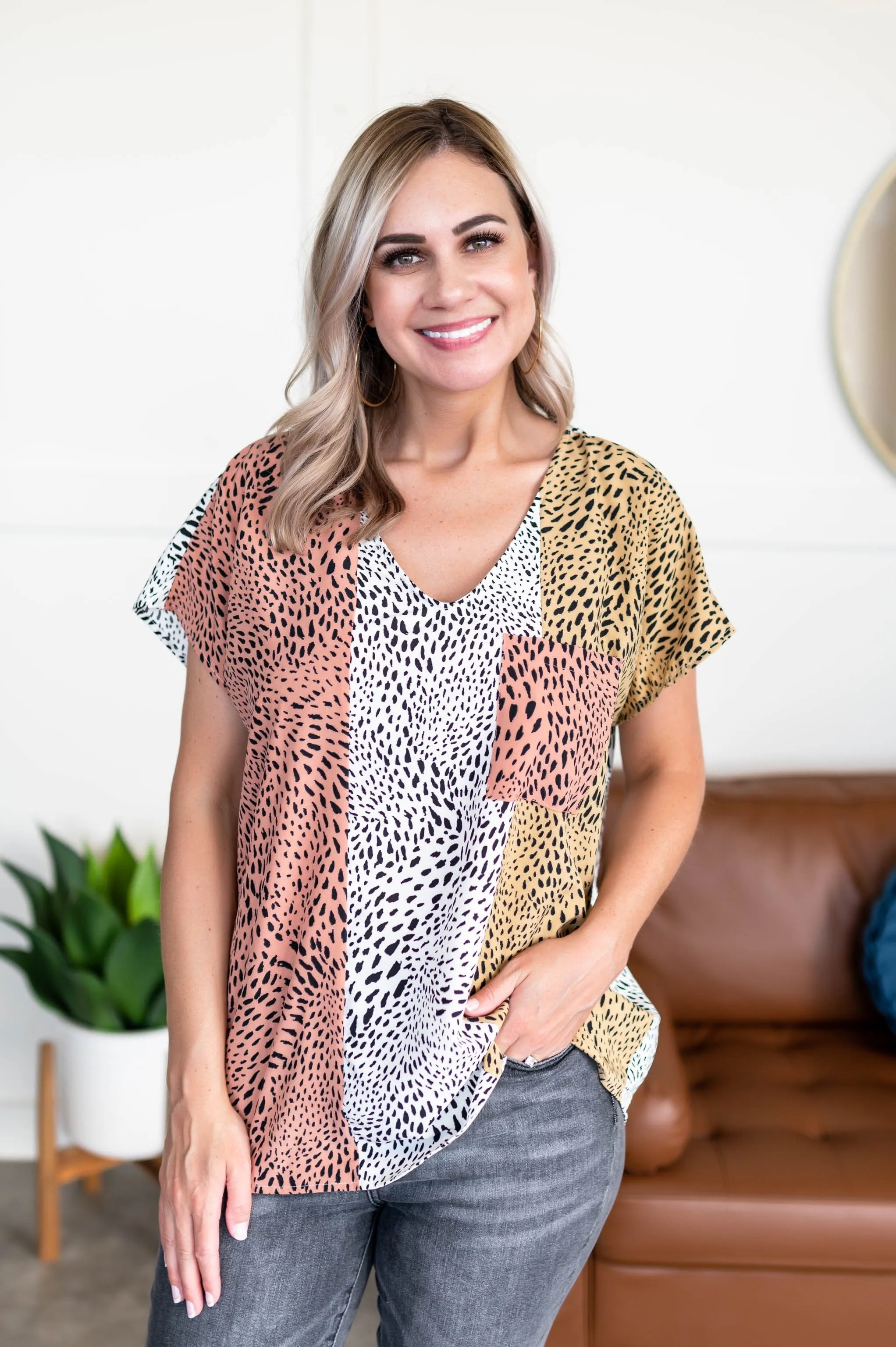 Hunt You Down Color Block Blouse