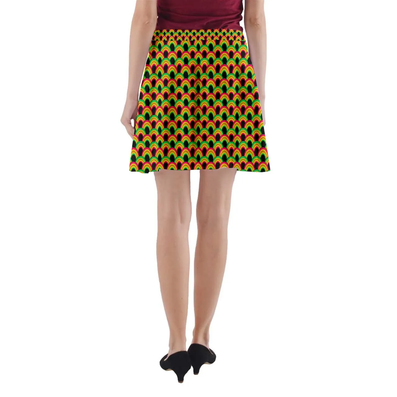 Indigo Rainbow Tile A-Line Pocket Skirt