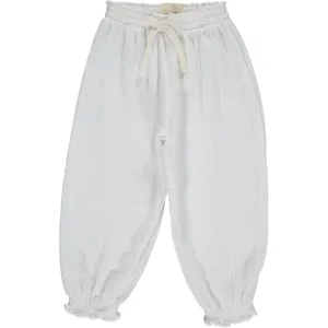 Isabella Girls Gauze Pants White