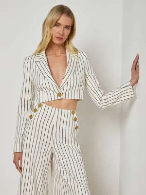 Izzie Striped Cropped Blazer
