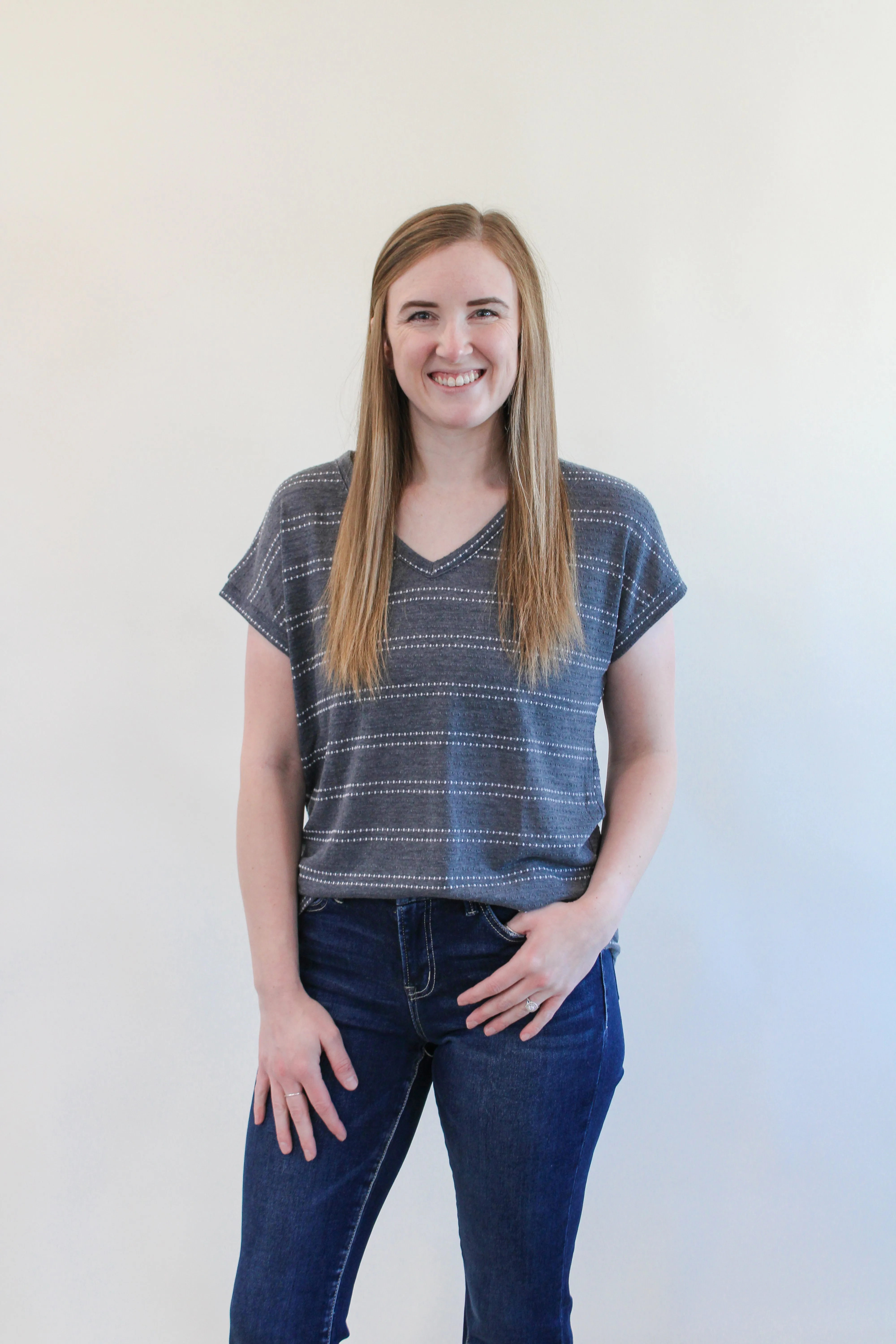 JAMES JACQUARD STRIPED TOP