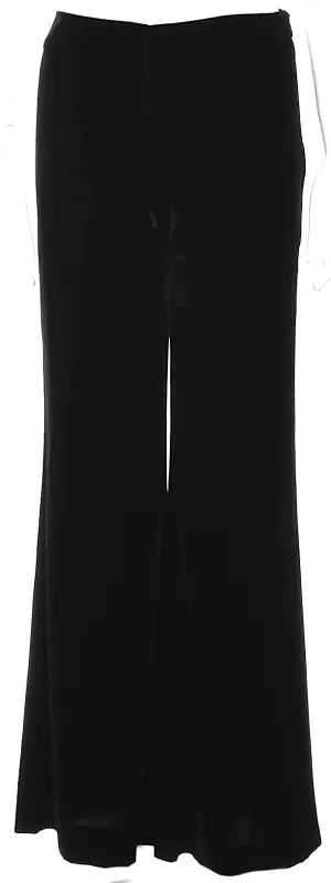 Jean Paul Gaultier Paris. Vintage 2000s Collection Black Rayon/Silk Blend Flare Pants