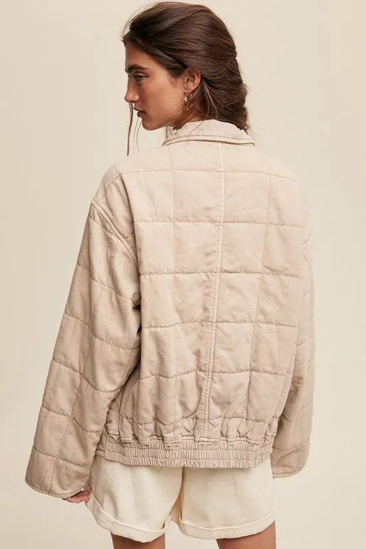 Jory Quilted Denim Jacket