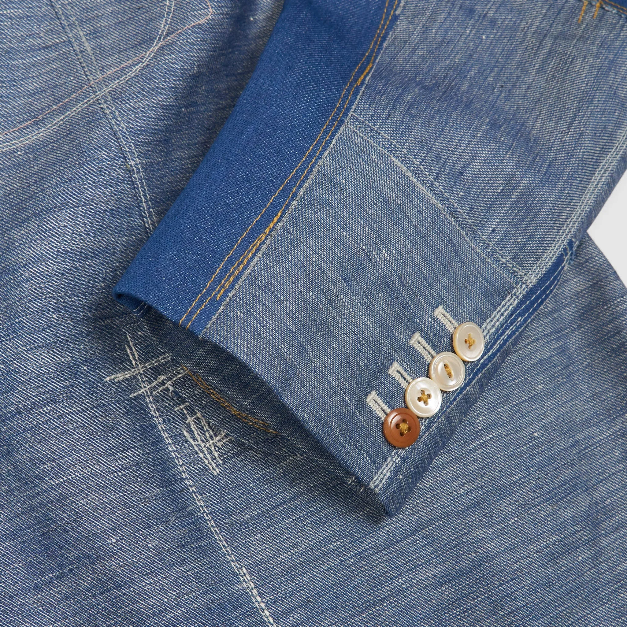 Junya Watanabe Man Summer Indigo Patchwork Blazer