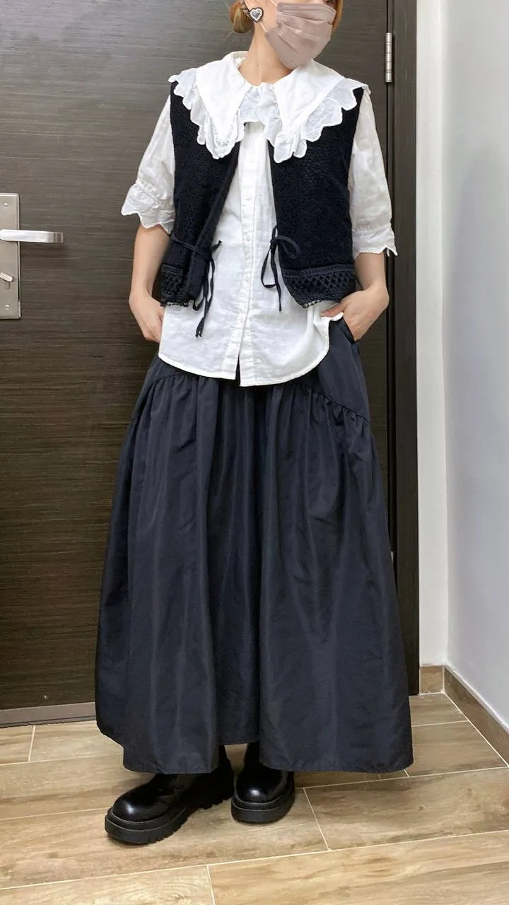K462 弧形泡泡裙