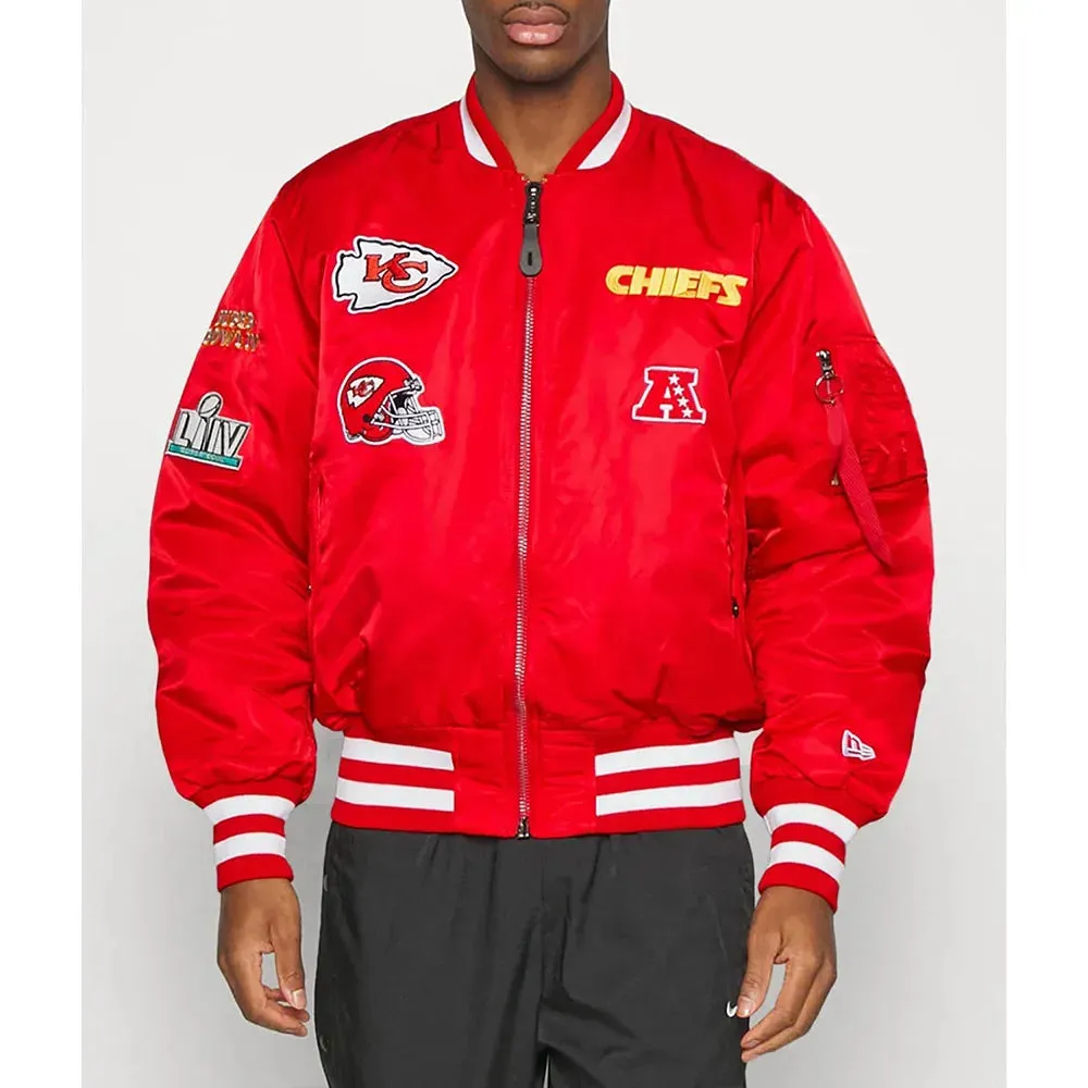 Kansas City Chiefs Red Bomber MA-1 Jacket