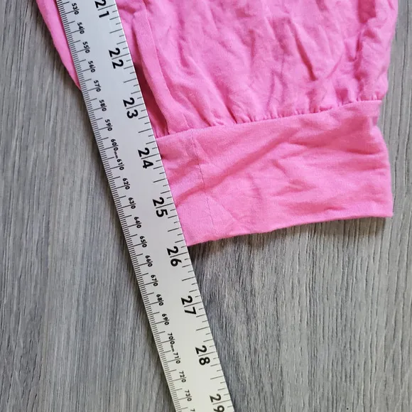 Kerri Rosenthal x Aqua Pajama Set Size XL Pink Pants Long Sleeve Heart Patch